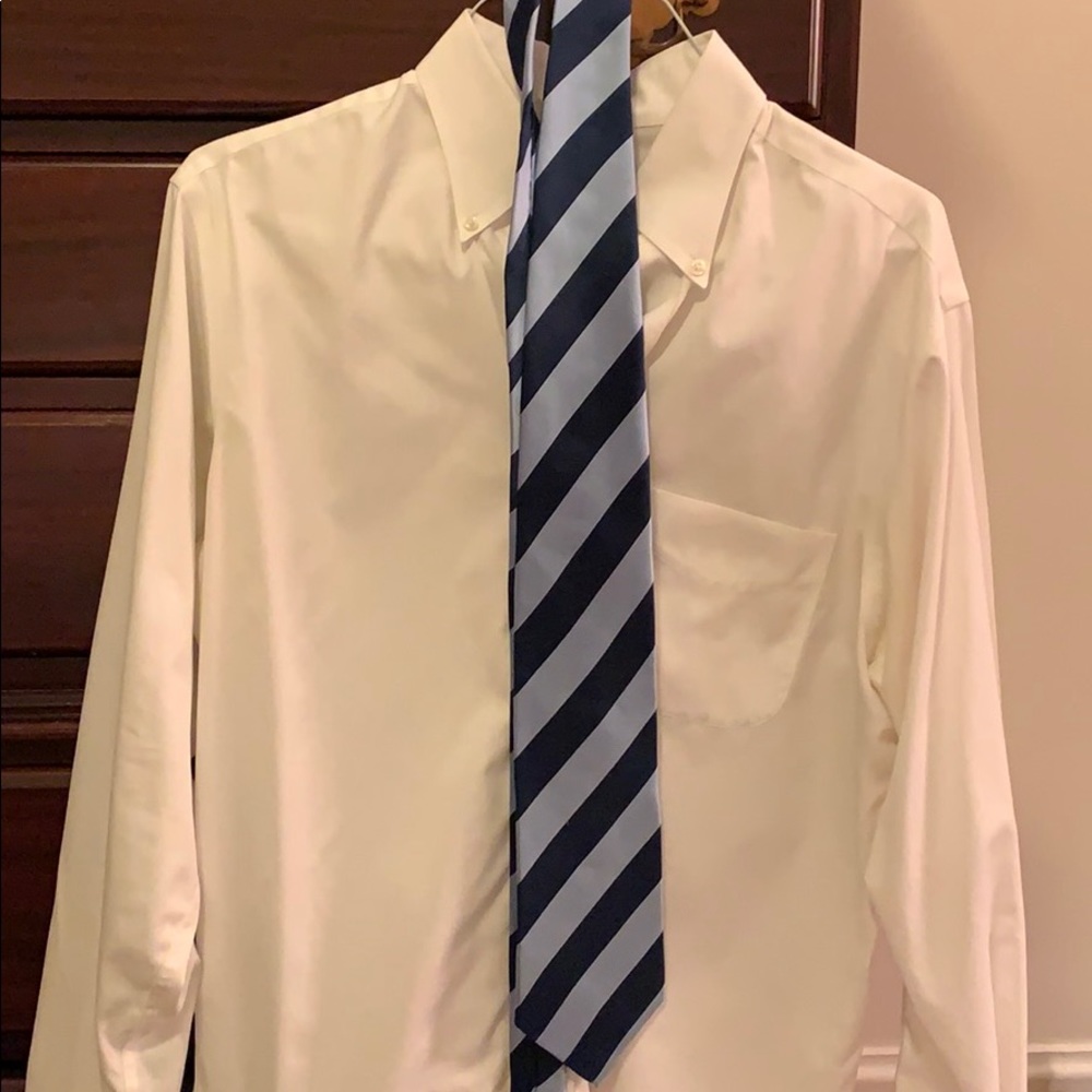 Varsity Vests light blue and navy tie